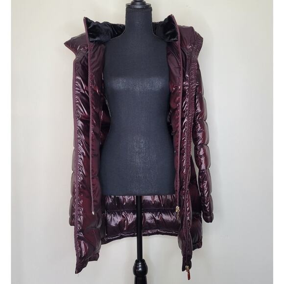 CALVIN KLEIN Double Zip Hooded Premium Down Packable Puffer Coat Women's sz M - Picture 3 of 16